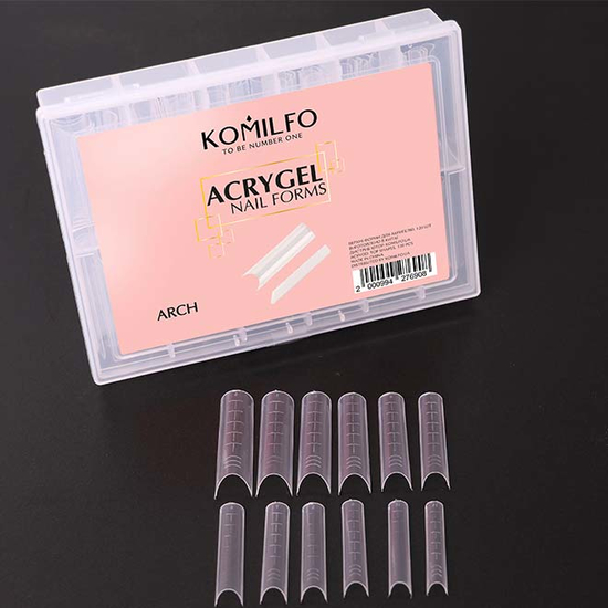 Komilfo Top Nail Forms, Arch - Верхние формы для наращивания, арочные, 120 шт, Размер: Arch3