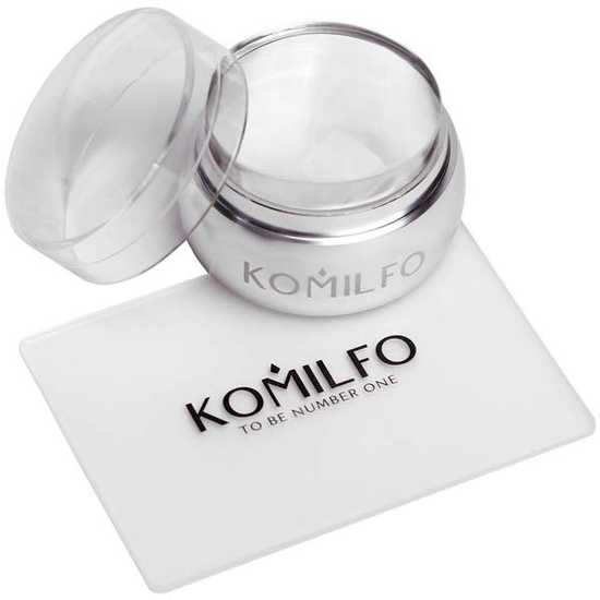 Komilfo штамп и скрапер (прозрачный) 5*7 см