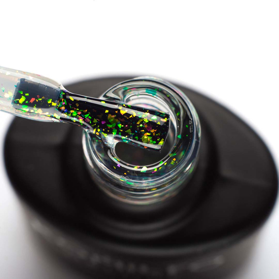 Komilfo No Wipe Chameleon Top - топ без липкого слоя с хлопьями единорог, 8 мл3