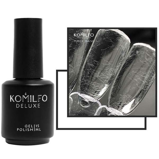 Komilfo Fiber Base - база для ногтей с нейлоновыми волокнами, 15 мл, Объем: 15 мл