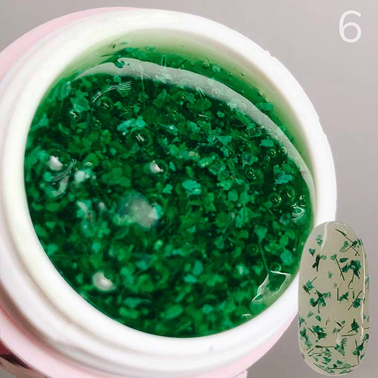 Гель SAGA Flower Fairy Gel №6 с сухоцветами, 5 мл, Цвет: 6
2