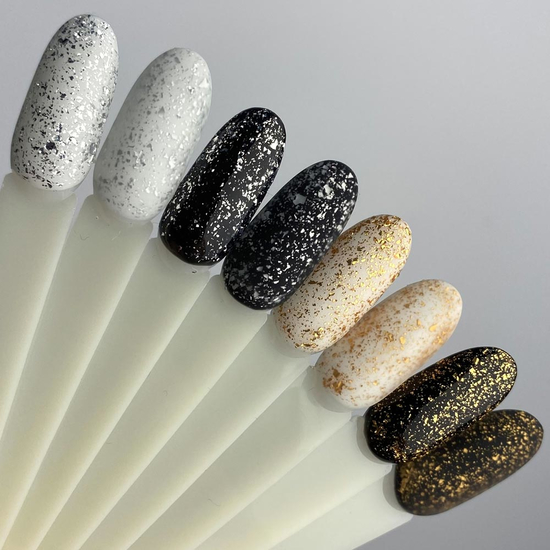 ART Shell Top Gold — топ для гель-лака с золотыми хлопьями, 10 мл, Цвет: Gold5