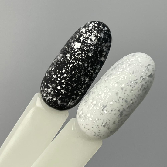 ART Shell Top Silver — топ для гель-лака с серебряными хлопьями, 10 мл, Цвет: Silver4