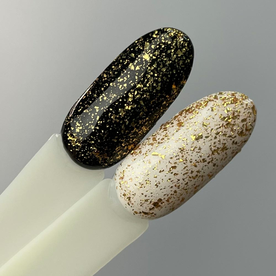ART Shell Top Gold - топ для гель-лаку із золотими пластівцями, 10 мл, Колір: Gold3