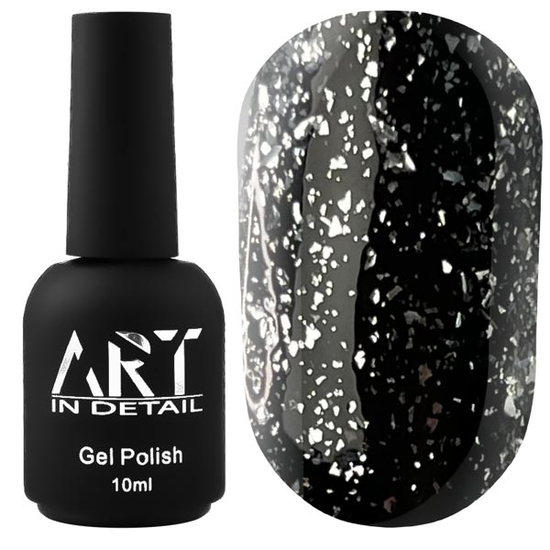 ART Shell Top Silver - топ для гель-лаку зі срібними пластівцями, 10 мл, Колір: Silver
