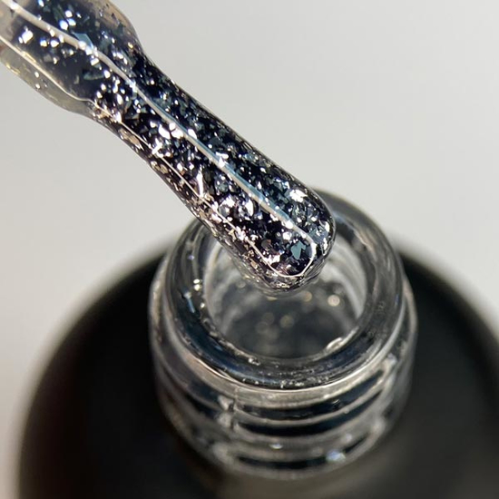 ART Shell Top Silver - топ для гель-лаку зі срібними пластівцями, 10 мл, Колір: Silver2