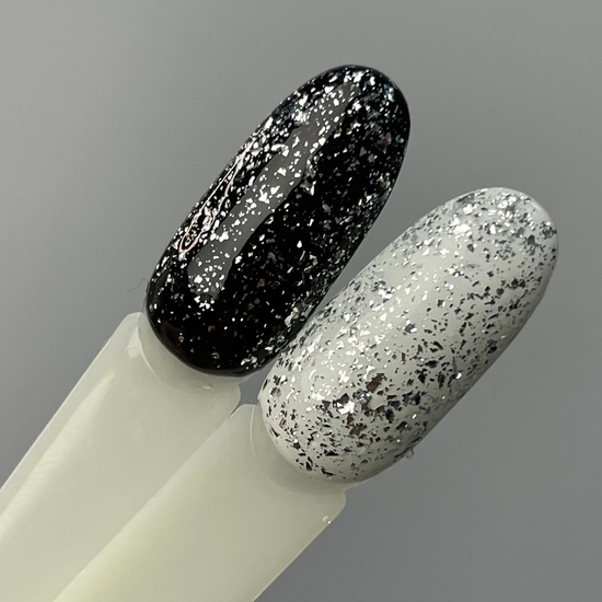 ART Shell Top Silver - топ для гель-лаку зі срібними пластівцями, 10 мл, Колір: Silver3