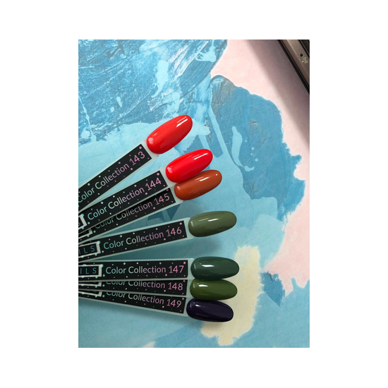 Гель-лак Kira Nails №145 (оранжево-красный, эмаль), 6 мл3