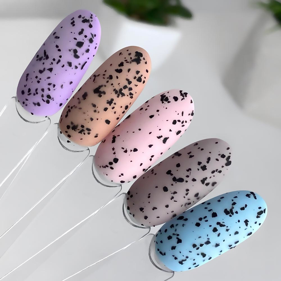 ART No Wipe Matte Top Black Flake - матовий топ без ЛШ із чорними пластівцями, 10 мл2