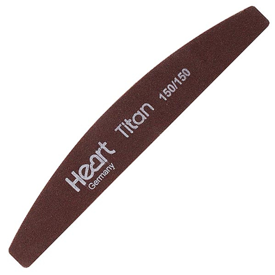 Пилка для ногтей Heart Half TITAN Brown 150/150, Абразивность: 150/150