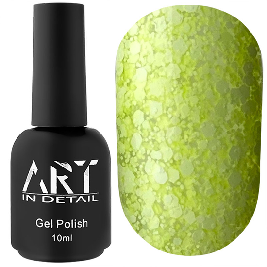 Гель-лак ART Bubble №B004 (полупрозрачный желтый с белыми хлопьями), 10 мл, Объем: 10 мл, Цвет: B004