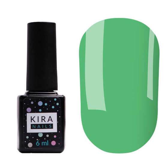 Гель-лак Kira Nails №182 (голубовато-зеленый, эмаль) , 6 мл