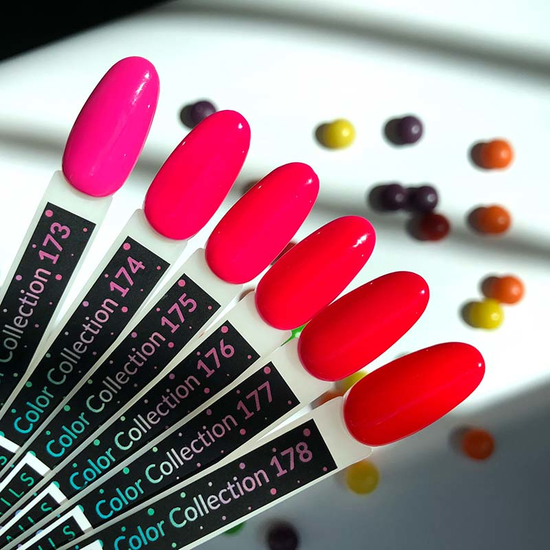 Гель-лак Kira Nails №185 (неоново-салатовий, емаль) 6 мл3