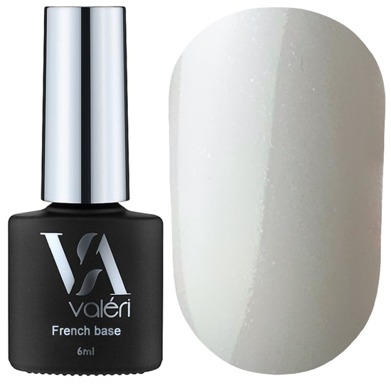 Valeri French base №004 (білий з синім мікроблиском), 6 мл, Об`єм: 6 мл, Колір: 004