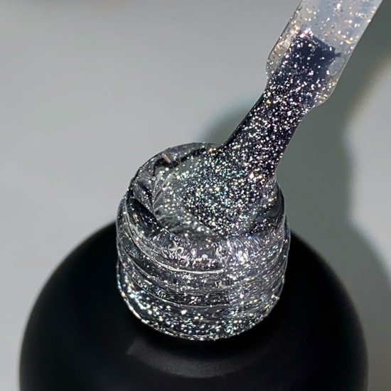 ART Flash Top Silver - серебрянный светоотражающий топ БЕЗ липкого слоя, 10 мл, Цвет: Silver2