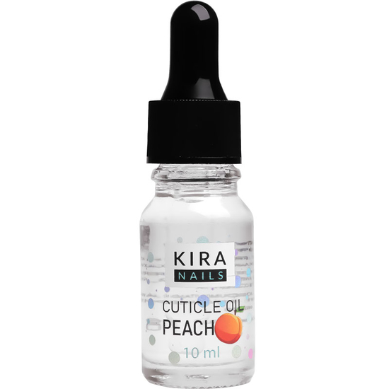 Kira Nails Cuticle Oil Peach - масло для кутикулы с пипеткой, персик, 10 мл, Объем: 10 мл, Аромат: Персик