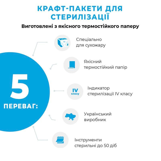 Крафт-пакети MicroSTOP PRO 100x200 мм (100 шт)2