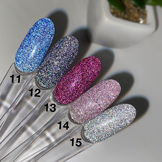 Гель-лак светоотражающий SAGA Fiery Gel №11, 8 мл, Цвет: 114