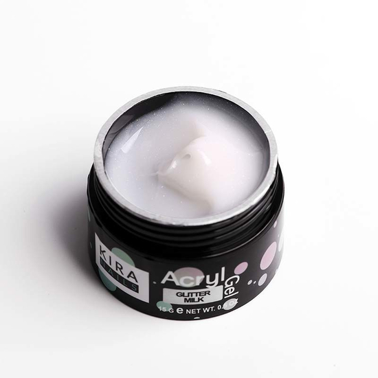 Kira Nails Acryl Gel Glitter Milk, 30 г, Объем: 30 г, Цвет: Glitter Milk2