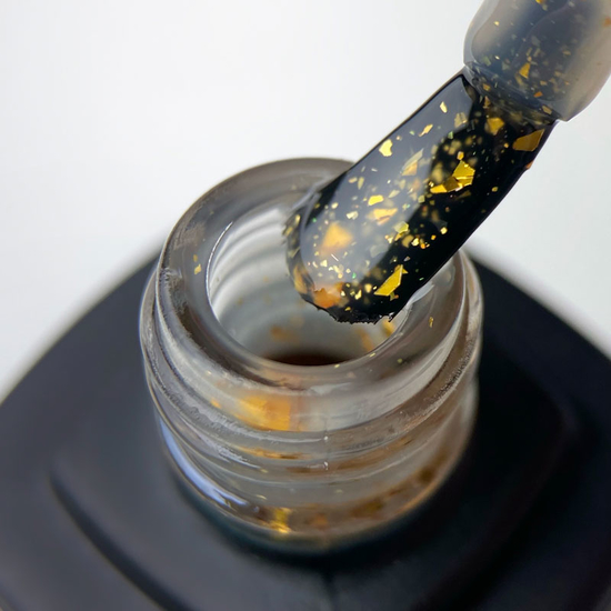 Матовый топ с золотыми хлопьями MOON FULL TOP Leaf Gold Без ЛС, 8 мл2