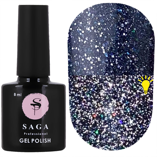 Гель-лак светоотражающий SAGA Fiery Gel №12, 8 мл, Цвет: 12