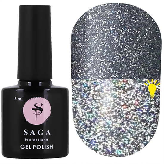 Гель-лак светоотражающий SAGA Fiery Gel №15, 8 мл, Цвет: 15