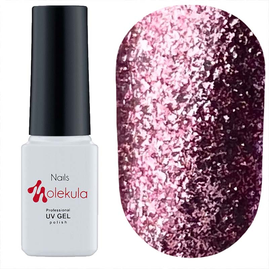 Гель-лак Molekula DIAMOND №504 (рожево-ліловий, мікроблеск), 6 мл
