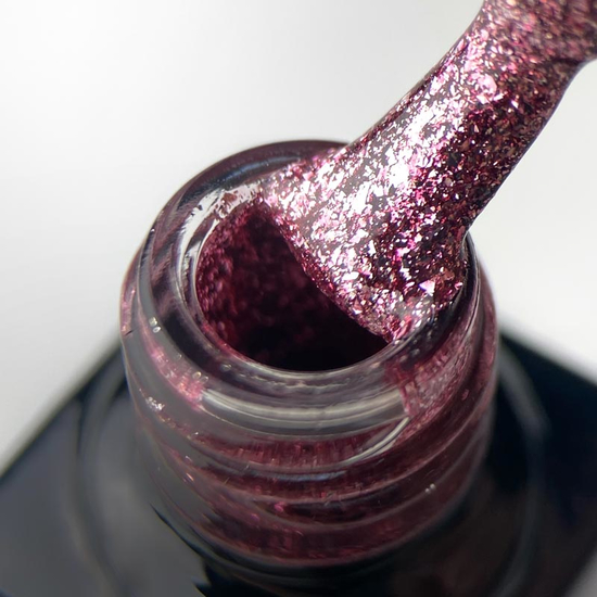 Гель-лак Molekula DIAMOND №504 (рожево-ліловий, мікроблеск), 6 мл2