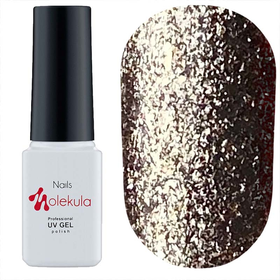 Гель-лак Molekula DIAMOND №512 (теплый серебристый, микроблеск), 6 мл