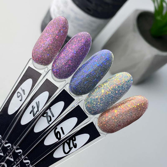 Гель-лак светоотражающий SAGA Fiery Gel №20, 8 мл, Цвет: 204