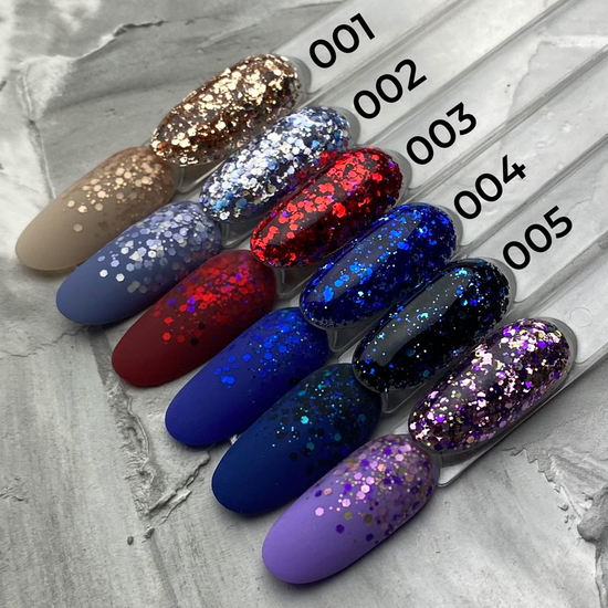 Гель с блестками ART Mermaid Glitter Gel №001, 5 мл, Цвет: 0013