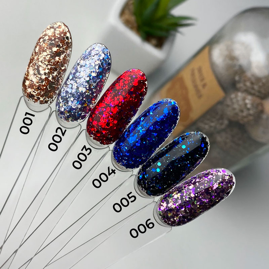 Гель с блестками ART Mermaid Glitter Gel №002, 5 мл, Цвет: 0022