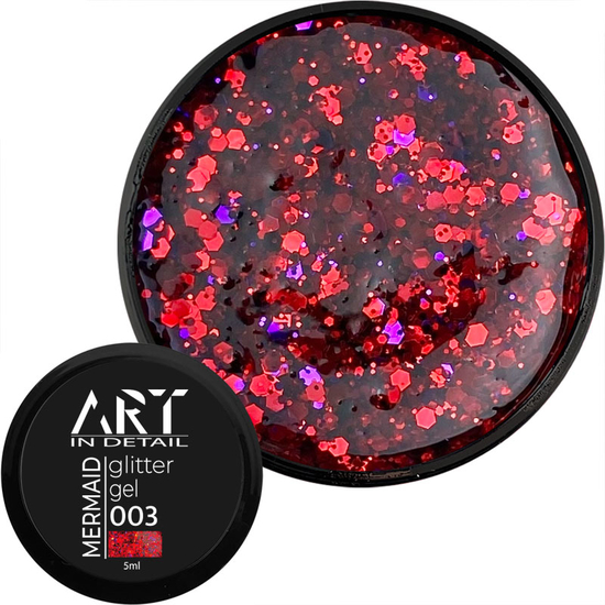 Гель с блестками ART Mermaid Glitter Gel №003, 5 мл, Цвет: 003
