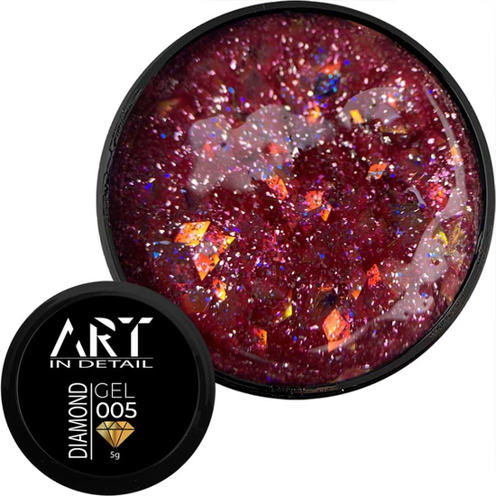 Гель с блестками ART Diamond Gel №005, 5 мл, Цвет: 005

