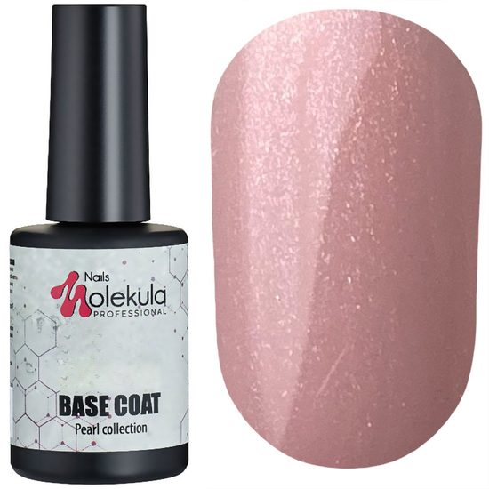 Molekula Base Royal Pink - камуфлююча база (вершково-рожевий, мікроблиск), 12 мл, Колір: Royal Pink