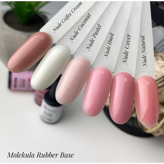 Molekula Rubber Base Nude - Natural - камуфляжная база (бежевый, эмаль), 12 мл, Цвет: Natural
3