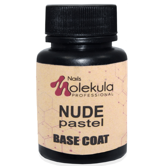 Molekula Rubber Base Nude - Pastel - камуфляжная база (светло-розовый, эмаль), 30 мл, Объем: 30 мл, Цвет: Pastel
