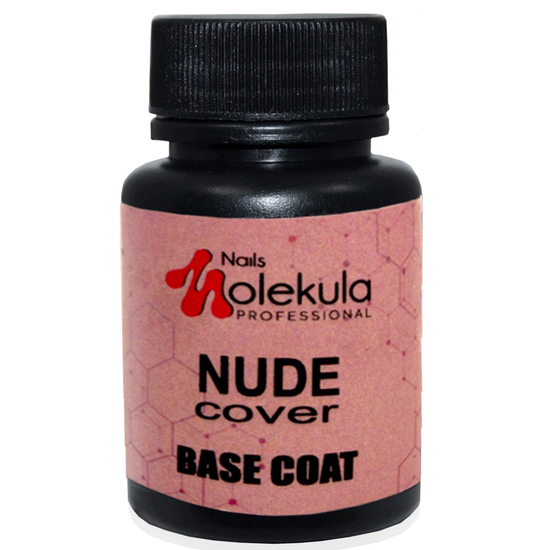 Molekula Rubber Base Nude - Cover- камуфляжная база (приглушенно-розовый, эмаль), 30 мл, Объем: 30 мл, Цвет: Cover
