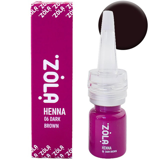 Хна профессиональная для бровей ZOLA DARK BROWN 06, 5 г