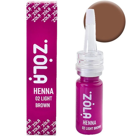 Хна профессиональная для бровей ZOLA LIGHT BROWN 02, 10 г