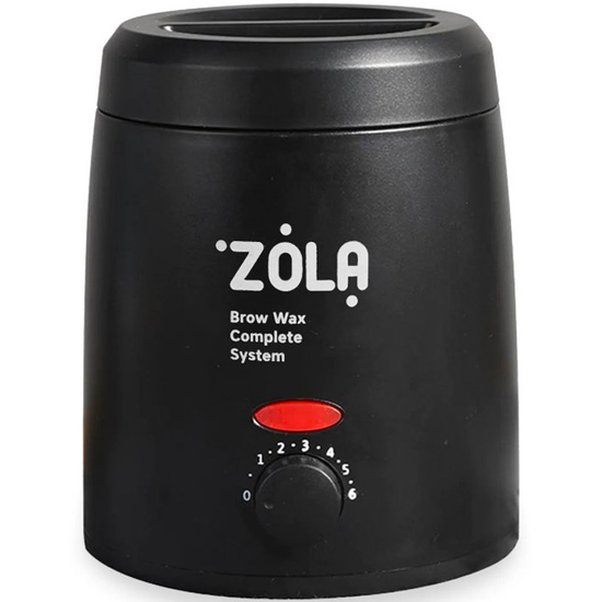 Воскоплав баночный ZOLA Brow Wax Complete System, чаша 200 мл, цвет черный