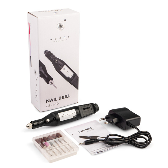 Портативный фрезер-ручка BUCOS ZS-100 Black на 20000 об.мин, Цвет: Black
7