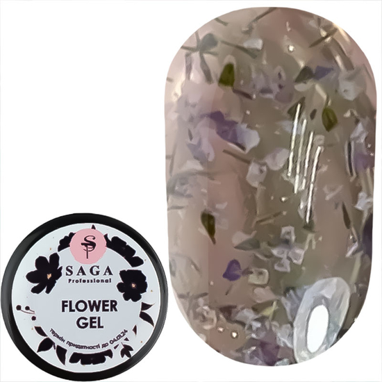 Гель SAGA Flower Fairy Gel №1 с сухоцветами, 5 мл, Цвет: 1
