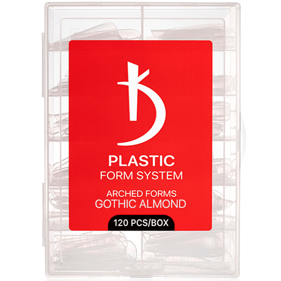Многоразовые верхние формы для наращивания ногтей Kodi Professional Arched forms Gothic Almond, (120 шт/уп), Размер: Gothic Almond