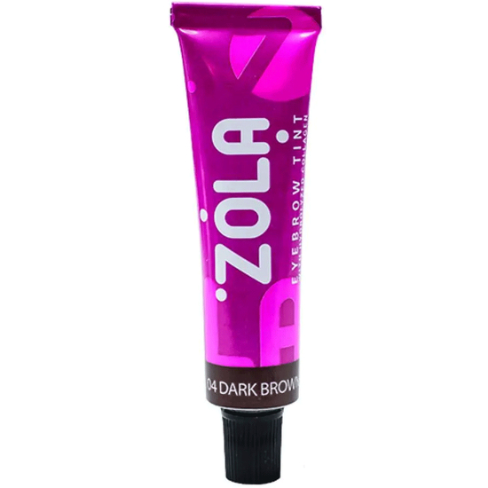 Фарба для брів із колагеном ZOLA Eyebrow Tint With Collagen 15 мл (04 Dark brown), Об`єм: 15 мл, Колір: 04 Dark brown