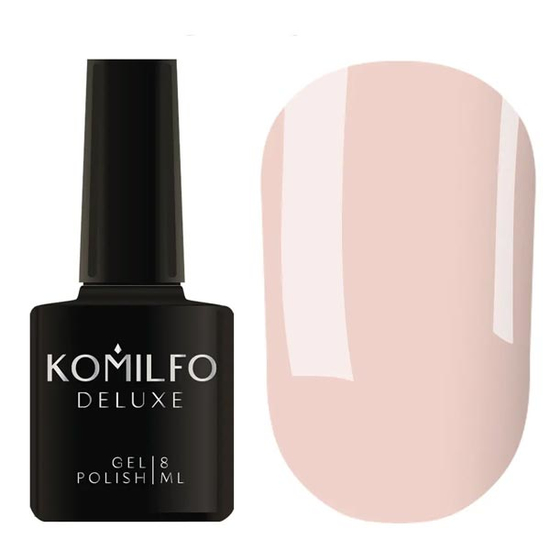 Гель-лак Komilfo Deluxe Series №D026 (светлый, кремово-бежево-розовый, эмаль), 8 мл