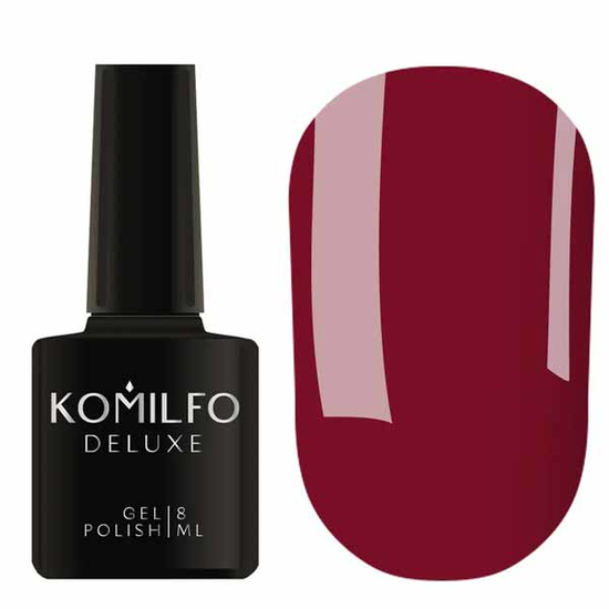 Гель-лак Komilfo Deluxe Series №D096 (бордова марсала, емаль), 8 мл