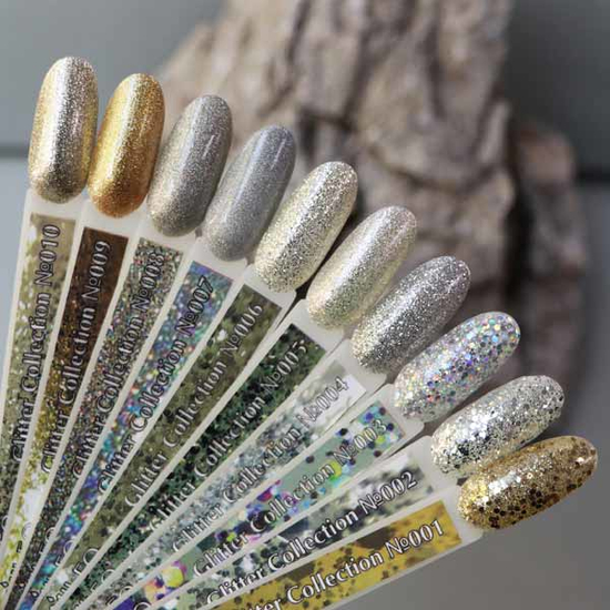 Гель-лак Komilfo DeLuxe Series №G007 (мелкие насыщенные серебристо-голографические блестки), 8 мл3