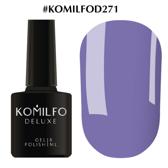 Гель-лак Komilfo Deluxe Series D271 (сине-лавандовый, эмаль), 8 мл