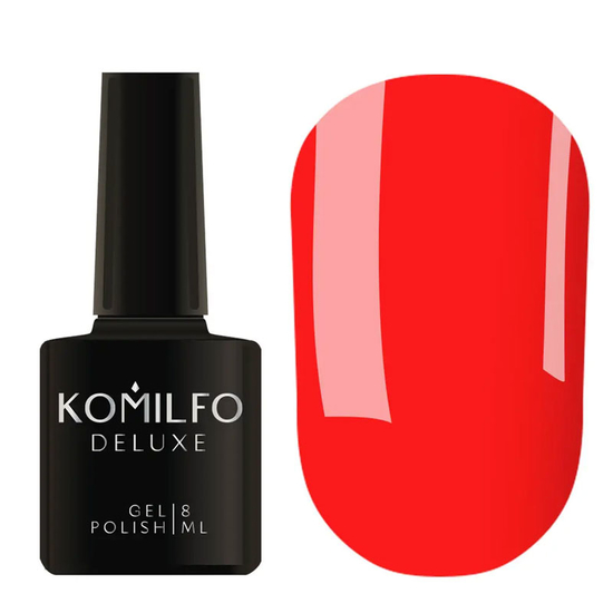 Гель-лак Komilfo DeLuxe Series №N004, 8 мл, Колір: 004, Колір: Помаранчевий